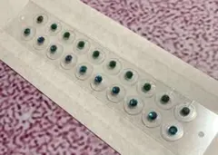 耳ツボジュエリー シールピアス ラインストーン ブルー グリーン 20粒 誕生石