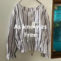 As know as さわやかストライプブラウス freeのサムネイル