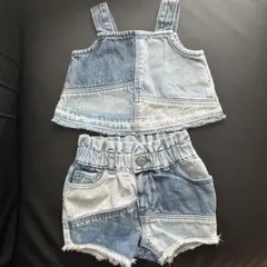 ベビーギャップ 70cm セットアップ ショートパンツ デニム