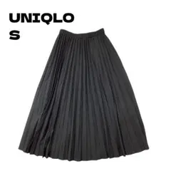 UNIQLO プリーツロングスカート S ブラック 古着