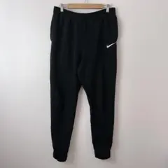 ナイキ　メンズ　裏起毛　スウェットパンツ　黒　ボトムス　古着　刺繍ロゴスウッシュ