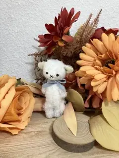 ミニチュアテディベア 羊　ぬいぐるみ　ハンドメイド　2
