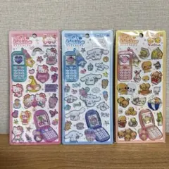 【平成はっぴーフォン】サンリオ キティ＆シナモロール＆なっとうちゃん 3枚セット