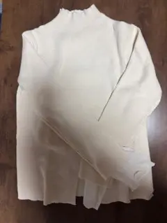 Raybeam アイボリー ハイネックセーター