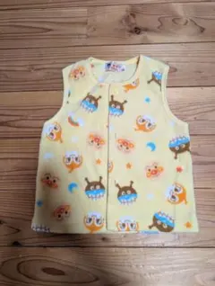 イエロー アンパンマン フリース ベビーベスト