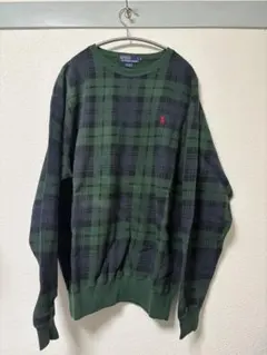 Polo by Ralph Lauren チェック柄ニット M