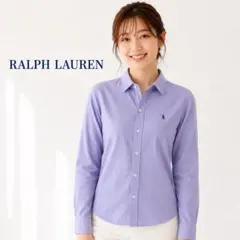 RALPH LAUREN SPORT シャツ M 薄紫 ポニー刺繍 日本製 長袖のサムネイル