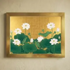 真作】和紙工芸 山内一生 色紙 牡丹 日展内閣総理大臣賞作家 B183