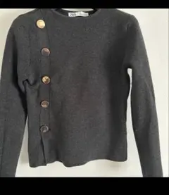 ZARA ニット　ゴールドボタン