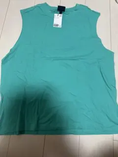 H&M ノースリーブシャツ　エメラルドグリーンのサムネイル