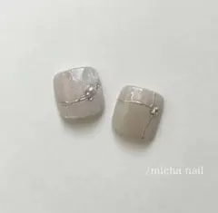 【現品】マグネット 淡色 ストーン フットネイルチップ