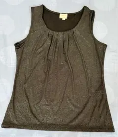 黒光沢 ノースリーブ Tシャツ