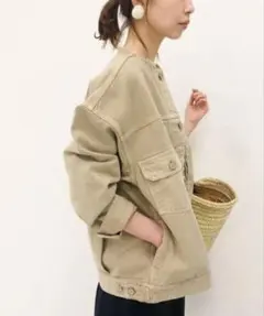 ノーカラーブルゾン ノーカラージャケット