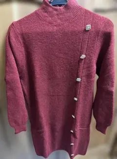 ブラックフライデーセールまとめ買い歓迎新品未使用ハイネックカットソーワンピース