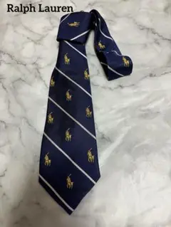 Ralph Lauren ラルフローレン　ネクタイ　キッズ　ネイビー　ポニー　絹