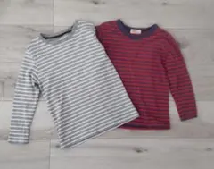 UNIQLOユニクロ&BEBE ストライプ長袖カットソー 110cm 2枚セット
