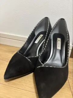 DIANA CUMUU パンプス　ブラック CUMUU DIANA 黒リボンモチーフ パンプス ダイアナ CUMUU パール