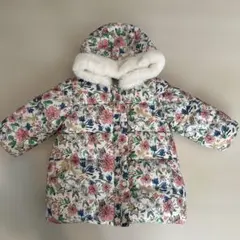 【美品】プチバトーPETIT BATEAU 花柄中綿コート 24m 86cm