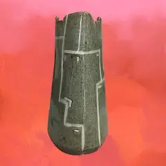 Y【未使用品】鹿児島・指宿 長太郎焼 一輪挿し 三角形 花瓶 花器 オブジェ