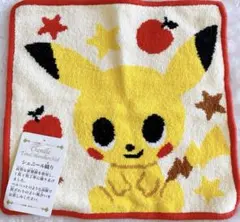 新品タグ付き ポケモンセンター シェニール織りタオル ハンカチ ピカチュウ