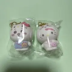 ちいかわ サンリオ シークレットフロッキーマスコットチャーム ちいかわ キティ