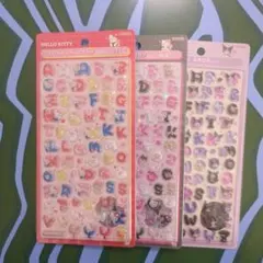 国内正規品　ボンボンドロップシール　サンリオ　もじ　3枚セット