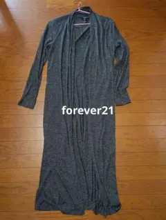ロング カーディガン 長袖 グレー forever21 無地 上着 アウターのサムネイル