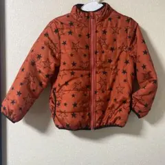 Kip Kids オレンジ 星柄 ダウン 110
