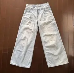 Levi's ライトブルー ワイドレッグデニムパンツ