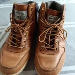 VANS ハイカットスニーカー レザー ブラウン