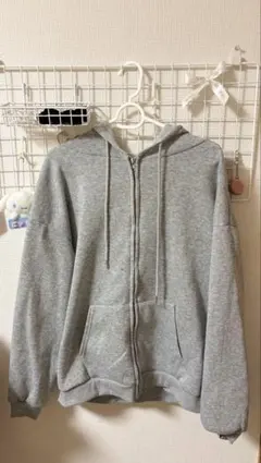 グレー パーカー レディース Lサイズ 綿100%
