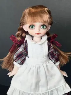 ゆきちゃん植毛カスタムヘッドストレート+ボディ+アイ+19cmセリアドール06