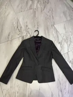 Crystal Stylo ストライプスーツジャケット グレー