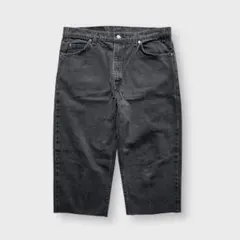 Levi's 550 ブラックデニム W38 カットオフ リーバイス 黒 バギー