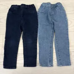 H&M エイチアンドエム　デニムセット　デニンス　デニムレギンス　90サイズ