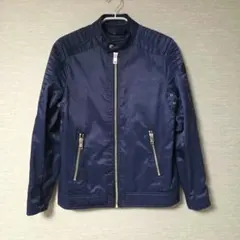 DIESELディーゼル　シングルライダースジャケット　Sネイビー