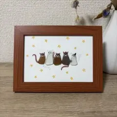 シーグラスアート 猫 インテリアのサムネイル