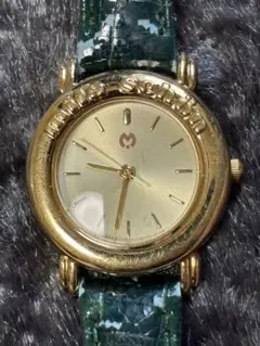 Mila schonアナログ腕時計 ゴールド/グリーン