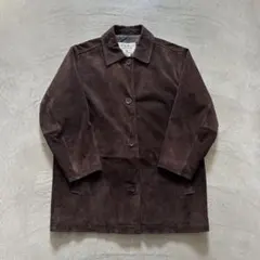 田*中様 エディーバウアー スエード レザーカーコート 美品 00s Eddie Bauer エディーバウアー レザーカーコート M ブラウン