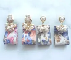 ハンドメイド　ピアス　リボン　２点セット　まとめ売り　匿名配送