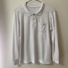 長袖 ポロシャツ 160 白