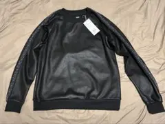 【新品タグ付】AZUL フェイクレザーライントップス ブラック M