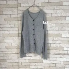 la.f.. ラエフ 2way カーディガン グレー 薄手 日本製 羽織 洗濯可