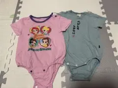 ロンパース2点セット サイズ80 ディズニープリンセス　のびしろしかない