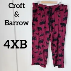 レア✨Croft & Barrow 【4XB】動物柄カジュアルパンツ レッド
