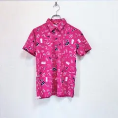 【極美品】marie claire マリクレール 総柄 半袖ポロシャツ M