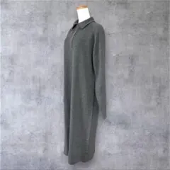 ★美品◆アーバンリサーチドアーズ◆ 衿付きニットワンピースGR