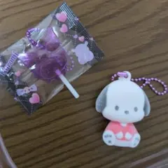 ふわわフロッキーマスコット　ポチャッコ キャンディチャームズ　クロミ