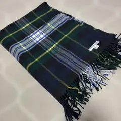 ジョンストンズ　カシミア チェック柄 大判マフラー