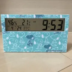 SNOOPY 置き時計 パステルブルー